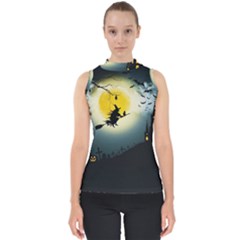 Halloween Landscape Shell Top