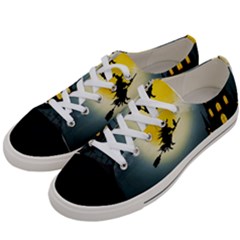 Halloween Landscape Women s Low Top Canvas Sneakers