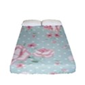 Shabby chic,pink,roses,polka dots Fitted Sheet (Full/ Double Size) View1