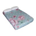 Shabby chic,pink,roses,polka dots Fitted Sheet (Full/ Double Size) View2