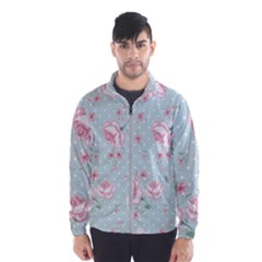 Shabby Chic,pink,roses,polka Dots Wind Breaker (men) by NouveauDesign