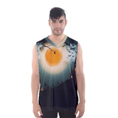 Halloween Landscape Men s Basketball Tank Top by Valentinaart