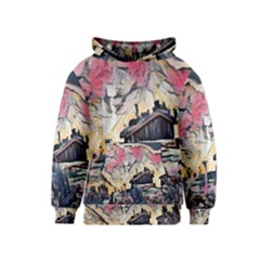 Modern Abstract Painting Kids  Pullover Hoodie by NouveauDesign