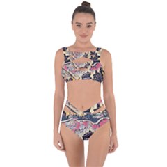 Modern Abstract Painting Bandaged Up Bikini Set 