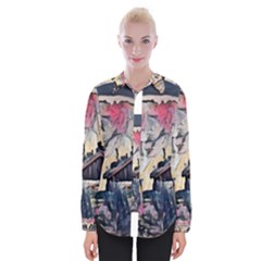 Modern Abstract Painting Womens Long Sleeve Shirt