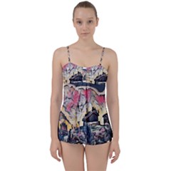 Modern Abstract Painting Babydoll Tankini Set