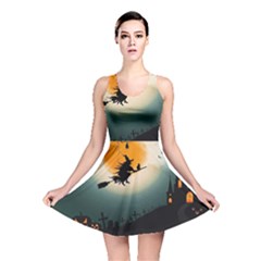 Halloween Landscape Reversible Skater Dress