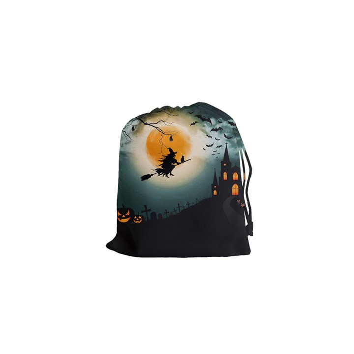 Halloween landscape Drawstring Pouches (XS) 