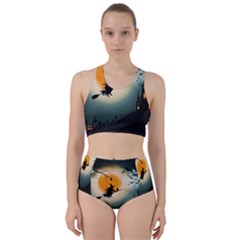 Halloween Landscape Racer Back Bikini Set