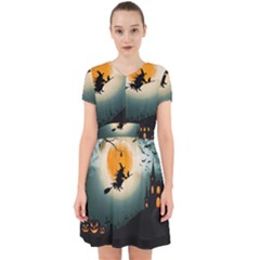 Halloween Landscape Adorable In Chiffon Dress