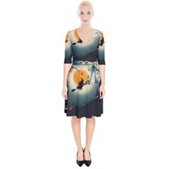 Halloween Landscape Wrap Up Cocktail Dress