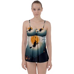 Halloween Landscape Babydoll Tankini Set by Valentinaart