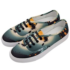 Halloween Landscape Women s Classic Low Top Sneakers by Valentinaart