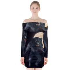 Werewolf Long Sleeve Off Shoulder Dress by Valentinaart