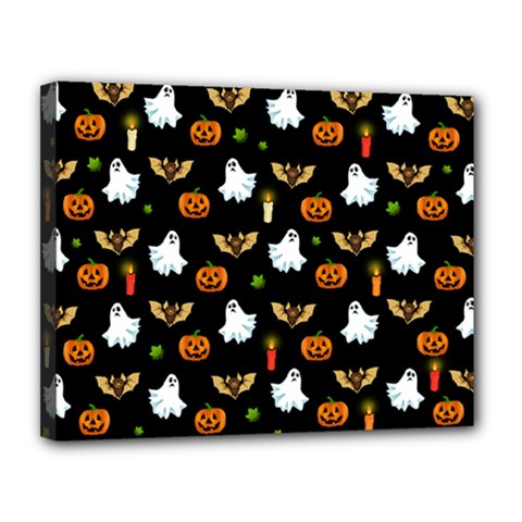 Halloween Pattern Canvas 14  X 11  by Valentinaart