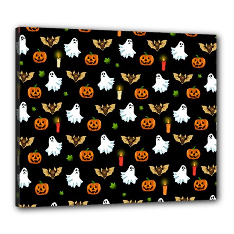 Halloween Pattern Canvas 24  X 20  by Valentinaart