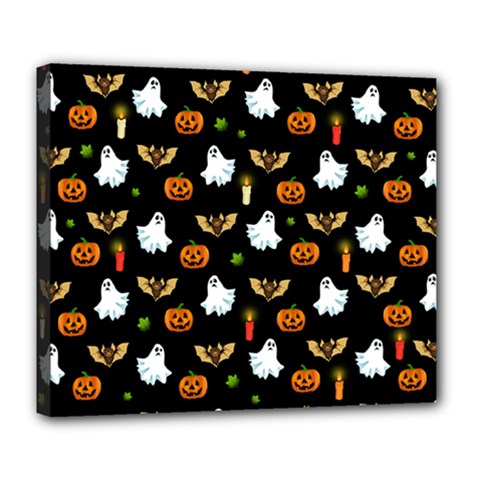 Halloween Pattern Deluxe Canvas 24  X 20   by Valentinaart