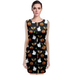 Halloween Pattern Classic Sleeveless Midi Dress by Valentinaart