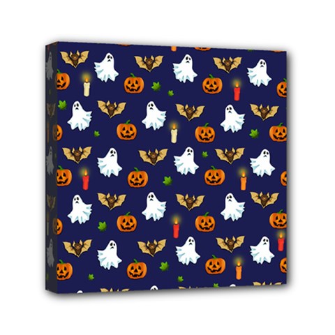 Halloween Pattern Mini Canvas 6  X 6  by Valentinaart