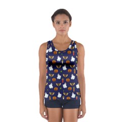 Halloween Pattern Sport Tank Top  by Valentinaart