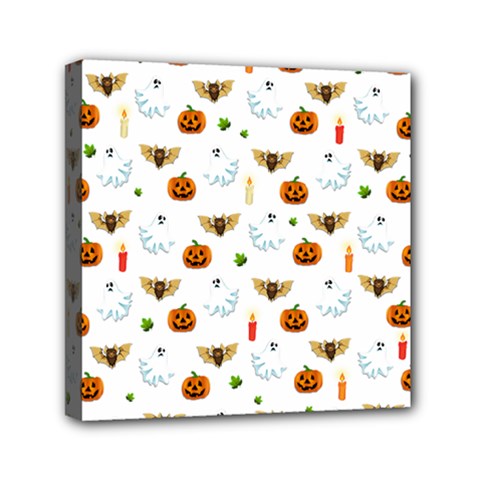 Halloween Pattern Mini Canvas 6  X 6  by Valentinaart