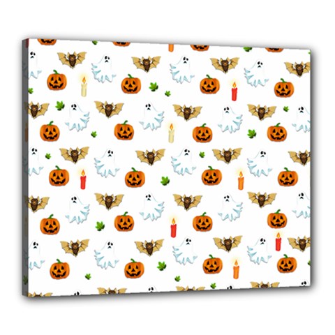 Halloween Pattern Canvas 24  X 20  by Valentinaart