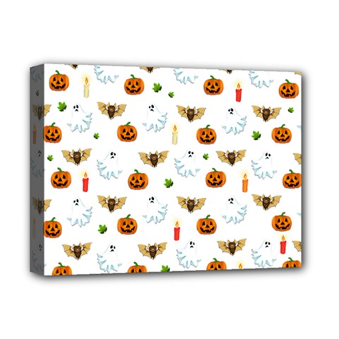 Halloween Pattern Deluxe Canvas 16  X 12   by Valentinaart