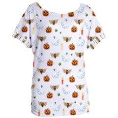 Halloween Pattern Women s Oversized Tee