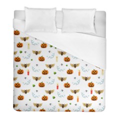 Halloween Pattern Duvet Cover (full/ Double Size) by Valentinaart