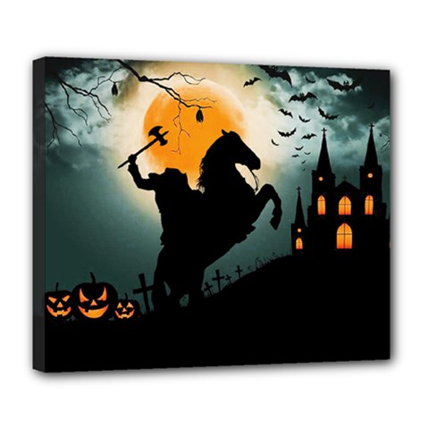 Headless Horseman Deluxe Canvas 24  X 20   by Valentinaart