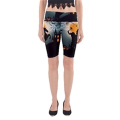 Headless Horseman Yoga Cropped Leggings by Valentinaart