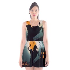 Headless Horseman Scoop Neck Skater Dress by Valentinaart