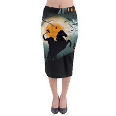 Headless Horseman Midi Pencil Skirt by Valentinaart