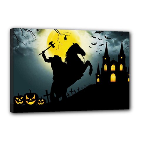 Headless Horseman Canvas 18  X 12  by Valentinaart