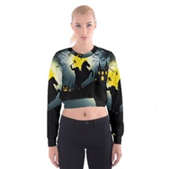 Headless Horseman Cropped Sweatshirt by Valentinaart