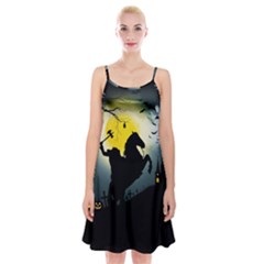 Headless Horseman Spaghetti Strap Velvet Dress by Valentinaart