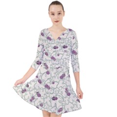 Figdesign Quarter Sleeve Front Wrap Dress	