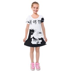 Halloween Kids  Short Sleeve Velvet Dress by Valentinaart