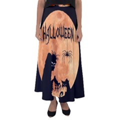 Halloween Flared Maxi Skirt by Valentinaart