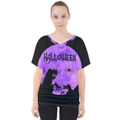 Halloween V-neck Dolman Drape Top