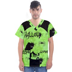 Halloween Men s V-neck Scrub Top