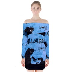 Halloween Long Sleeve Off Shoulder Dress by Valentinaart