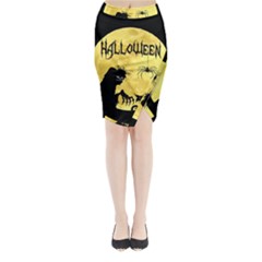 Halloween Midi Wrap Pencil Skirt by Valentinaart