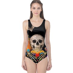 Halloween Candy Keeper One Piece Swimsuit by Valentinaart