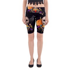 Halloween Candy Keeper Yoga Cropped Leggings by Valentinaart