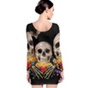 Halloween candy keeper Long Sleeve Velvet Bodycon Dress View2