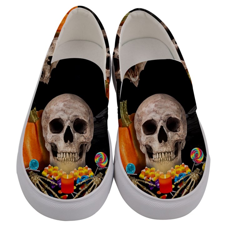 Halloween candy keeper Men s Canvas Slip Ons