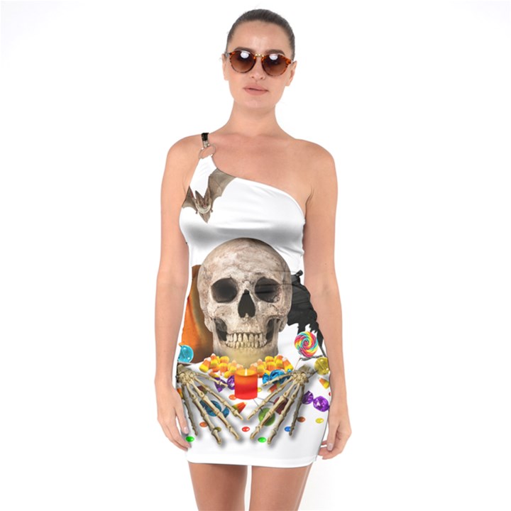 Halloween candy keeper One Soulder Bodycon Dress