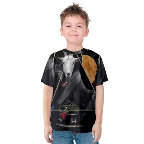 Spiritual Goat Kids  Cotton Tee by Valentinaart