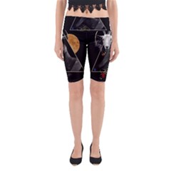 Spiritual Goat Yoga Cropped Leggings by Valentinaart